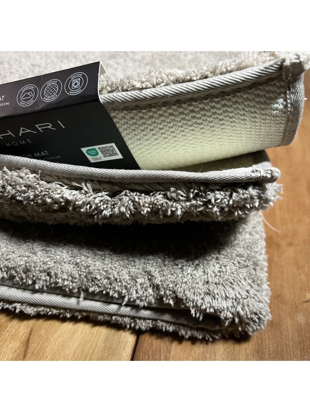 Tahari Home Taupe Bath Mat 24” X 60”, New